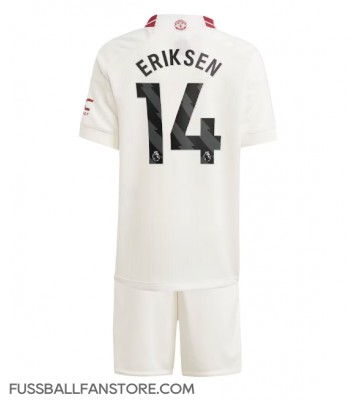 Manchester United Christian Eriksen #14 Replik 3rd trikot Kinder 2023-24 Kurzarm (+ Kurze Hosen)